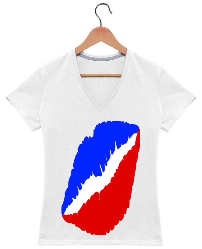 t shirt rouge et blanc femme