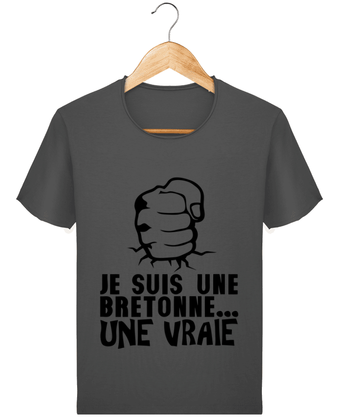 T Shirt Homme Stanley Imagines Vintage Bretonne Vrai Citation Humour Breton Poing Fermer Designer Achille