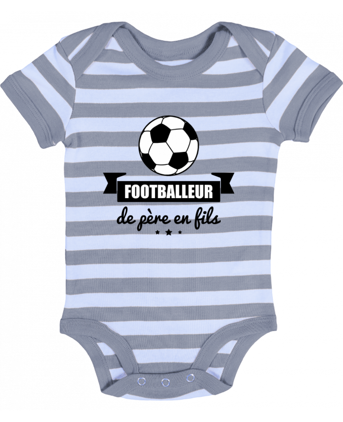 Body Bebe A Rayures Footballeur De Pere En Fils Foot Football Par Benichan Body Bebe A Rayures Footballeur De Pere En Fils Foot Football Par Benichan