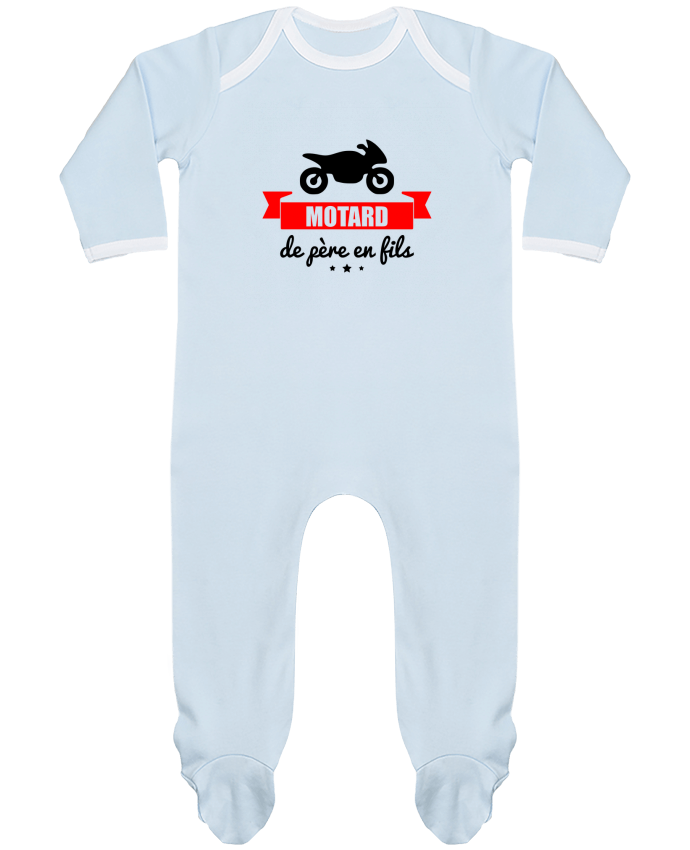 Pyjama Bebe Manches Longues Contraste Motard De Pere En Fils Moto Motard Benichan