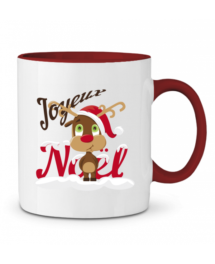 Mug en Céramique Bicolore Renne Joyeux Noël Enfant GraphiCK-Kids