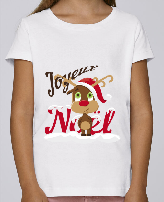 Tshirt Fille Mini Stella Draws Renne Joyeux Noël Enfant GraphiCKKids