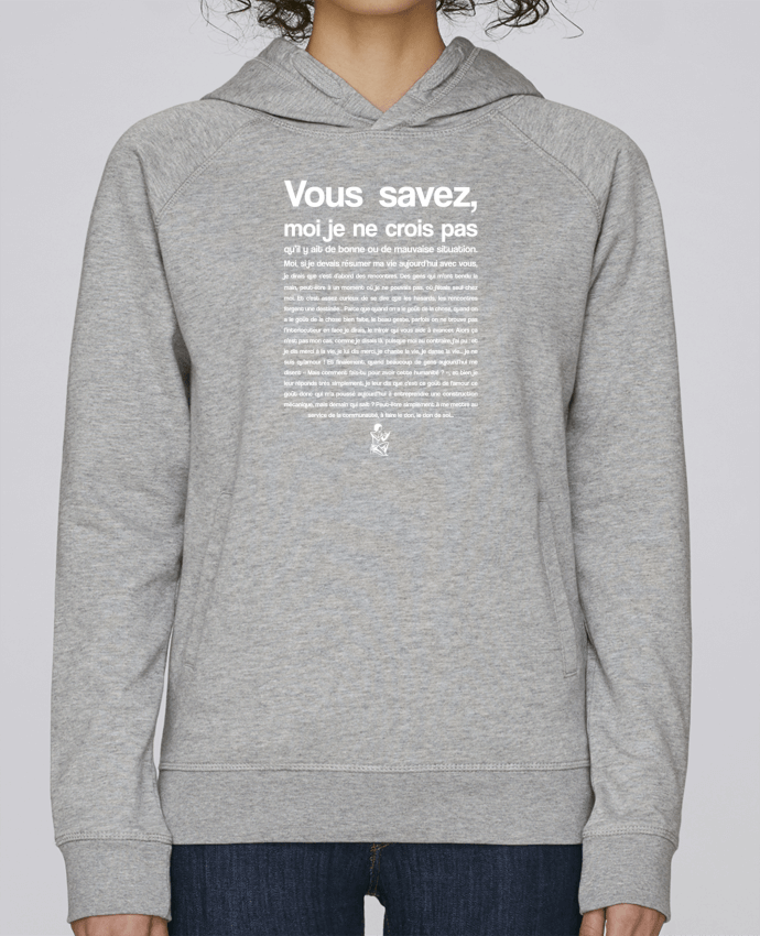 sweat à capuche femme citation