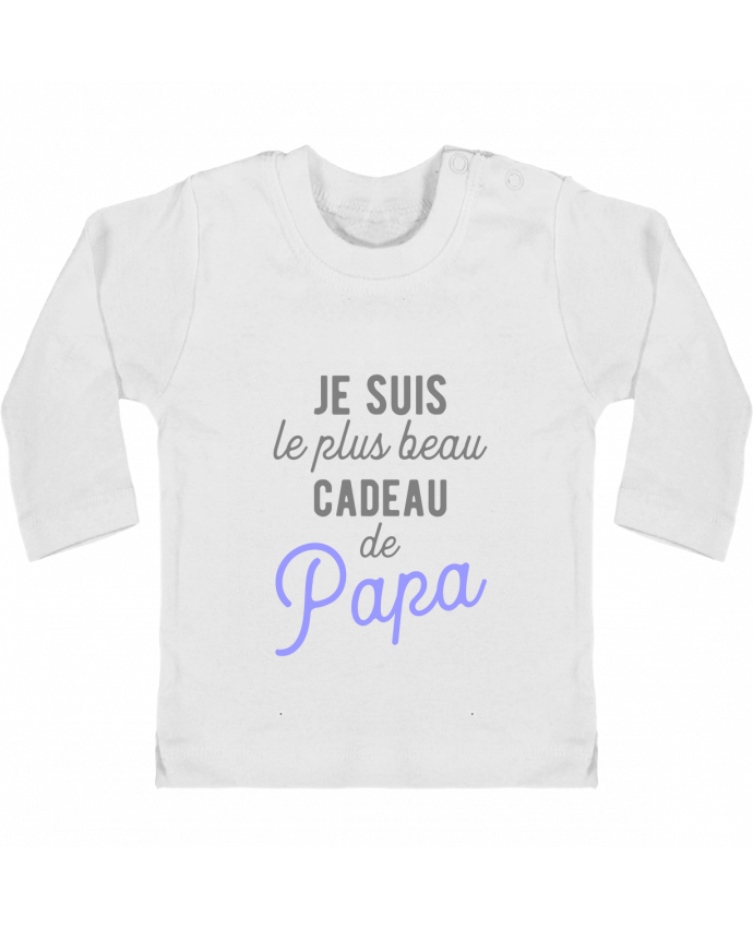 T Shirt Bebe Manches Longues Boutons Pression Cadeau De Papa Humour Manches Longues Tunetoo