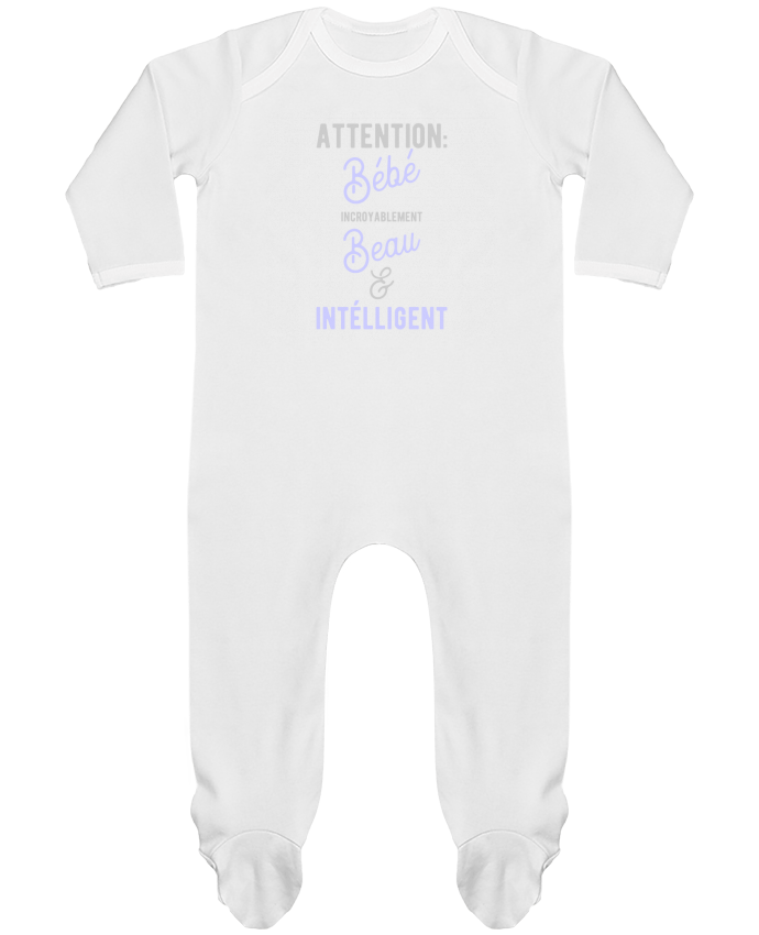 Pyjama Bebe Manches Longues Contraste Beau Et Intelligent Cadeau Naissance Bebe Original T Shirt Pyjama Bebe Manches Longues Contraste Beau Et Intelligent Cadeau Naissance Bebe Original T Shirt