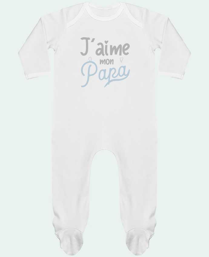 Pyjama Bébé Manches Longues Contrasté j'aime mon papa cadeau naissance bébé  - Original t-shirt