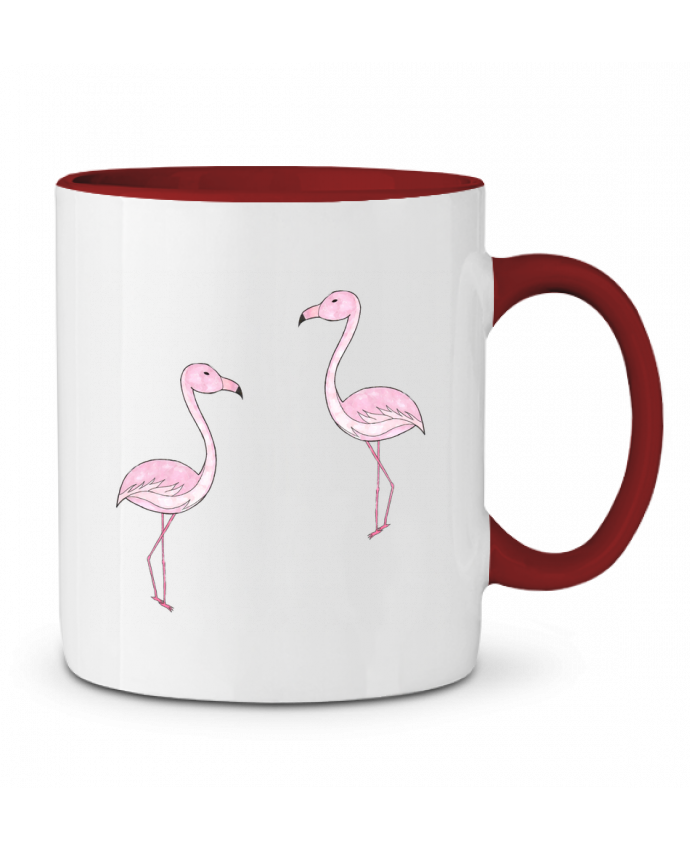  Mug  en C ramique Bicolore Flamant Rose  Dessin  K cr atif