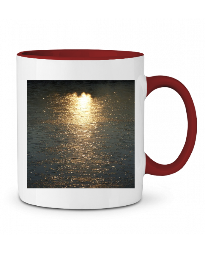 Mug En Céramique Bicolore Couleur Du Coucher Du Soleil Sur