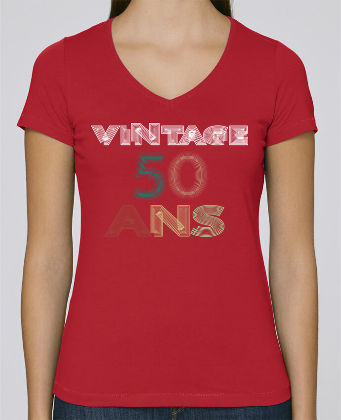 T Shirt Femme Col V Stella Chooses Vintage 50 Ans Anniversaire Jorrie T Shirt Femme Col V Stella Chooses Vintage 50 Ans Anniversaire Jorrie