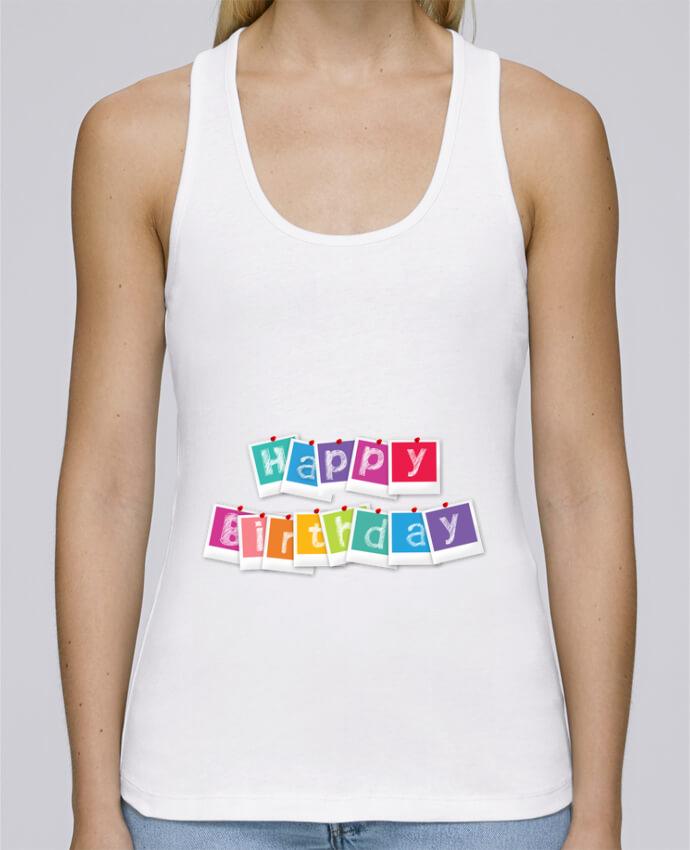 Debardeur Bio Femme Stella Dreams Happy Birthday Bon Anniversaire 100 Coton Bio Tunetoo