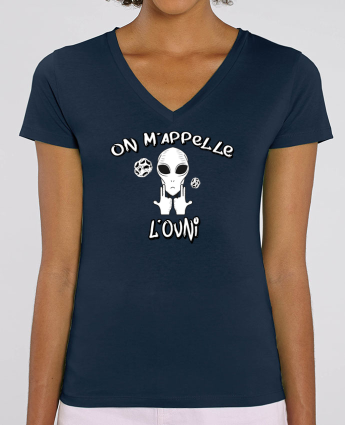 Tee SHirt Femme Col V Stella EVOKER Ovni Jul Coton BIO