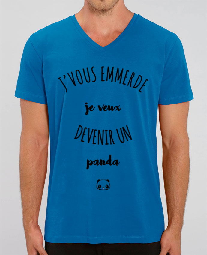 Tee Shirt Homme Col V Stanley Presenter Je Veux Devenir Un Panda Idee Cadeau Tunetoo