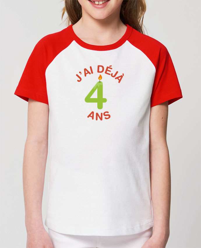 T-shirt Baseball Enfant- Coton - STANLEY MINI CATCHER Déjà 4 ans Cadeau  enfant Original - Tunetoo