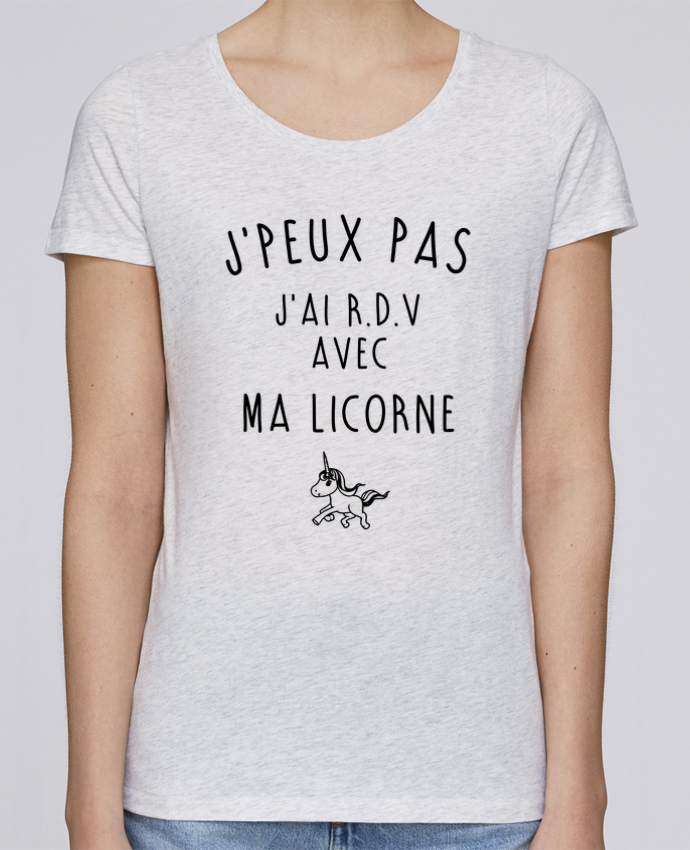 T-shirt Femme Humour 'J'peux Pas J'ai Piscine' Avec Licorne – Col En V, Coupe Classique – Idée Cadeau Fun Pour Natation