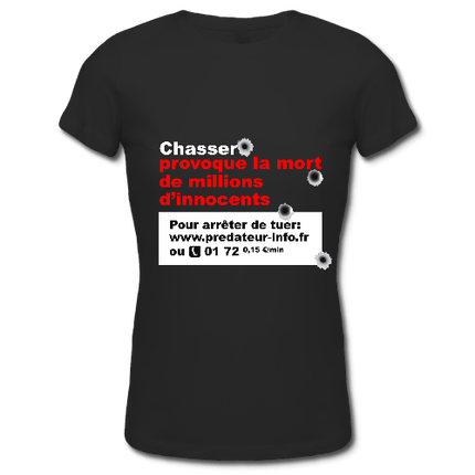 T-shirt femme/noir/bio