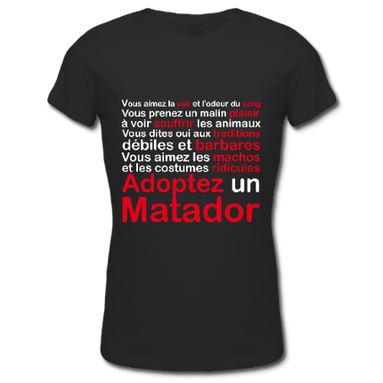 T-shirt femme/noir/bio