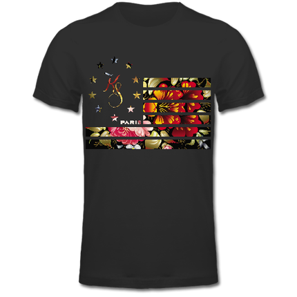 Drapeau KS:homme-fleur sauvage-noir