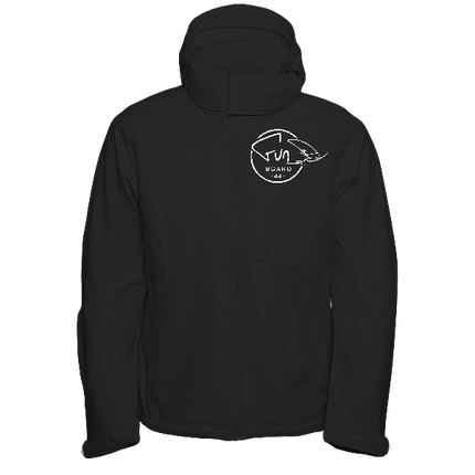 Veste soft shell a capuche homme black
