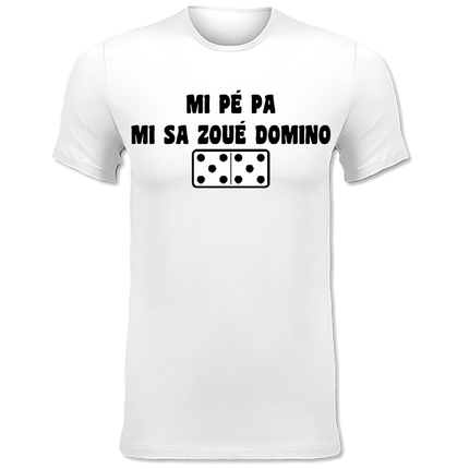 t-shirt blanc domino