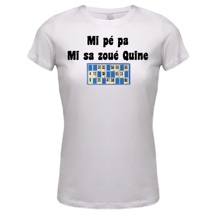 t-shirt femme Blanc Quine