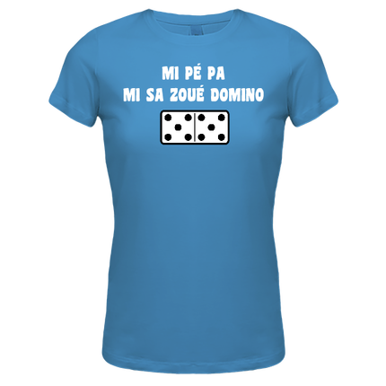 t-shirt fenm domino bleu