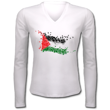 T-Shirt Femme - Palestine Papillon