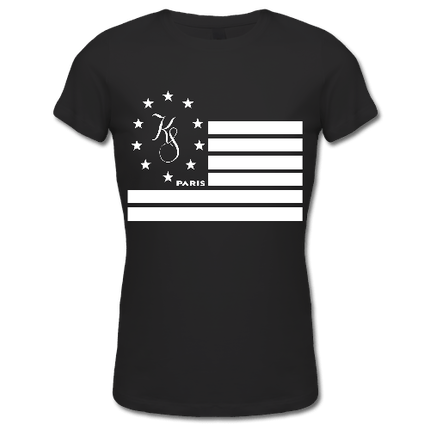 Drapeau KS - Noir et Blanc - Noir - Femme
