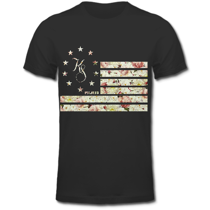 Drapeau KS - Fleur de tableau - Noir - Homme