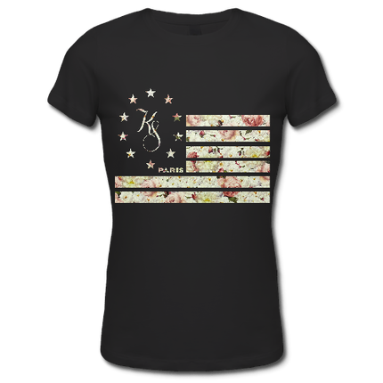 Drapeau KS - Fleur de tableau - Noir - Femme