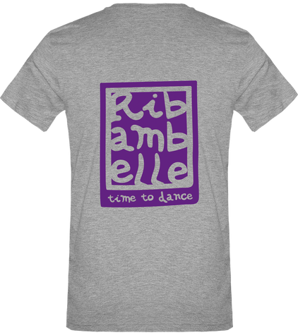 T-shirt homme ajusté Ribambelle gris-violet