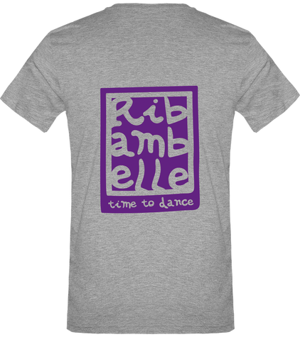 T-shirt homme col v Ribambelle gris-violet