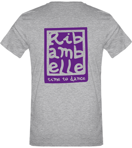 T-shirt homme basic Ribambelle gris-violet