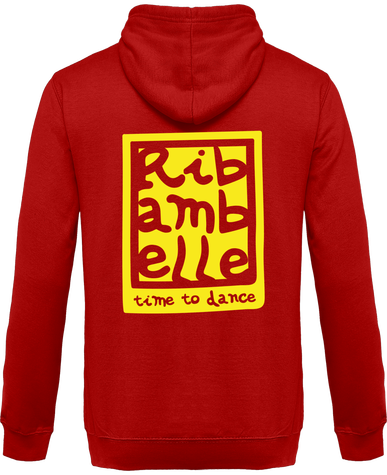 Veste zippée homme à capuche Ribambelle rouge