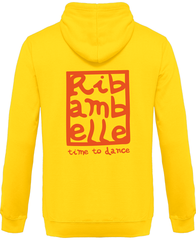 Veste zippée homme à capuche Ribambelle jaune