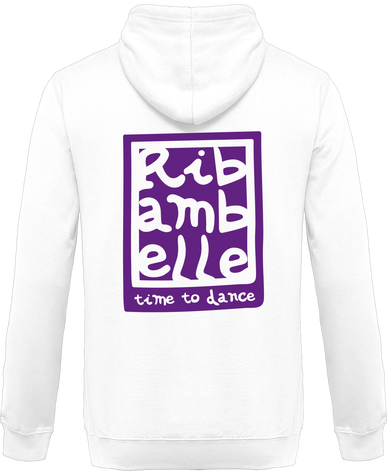 Veste zippée homme à capuche Ribambelle blanc-violet