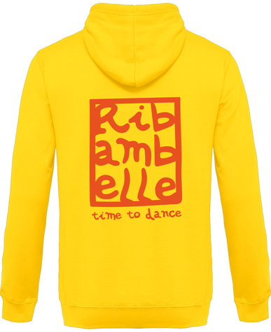 Sweat homme à capuche Ribambelle jaune
