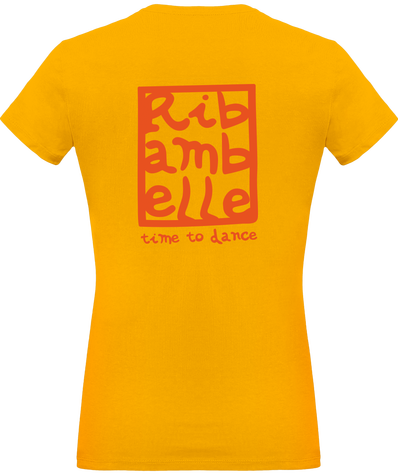 T-shirt femme col v Ribambelle jaune