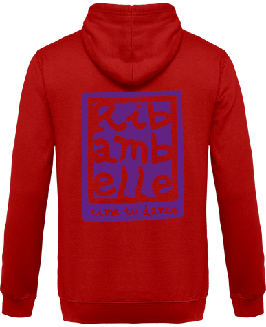Veste zippée homme à capuche Ribambelle rouge-violet