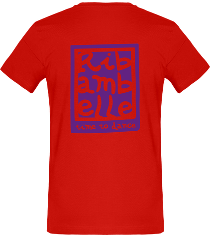 T-shirt homme basic Ribambelle rouge-violet