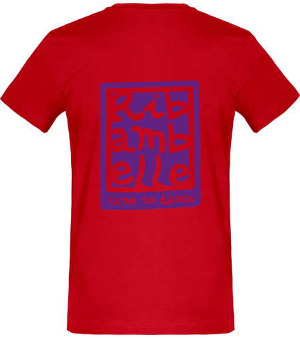 T-shirt homme ajusté Ribambelle rouge-violet