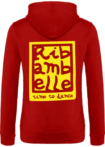Veste zippée femme à capuche Ribambelle rouge