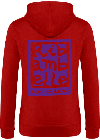 Veste zippée femme à capuche Ribambelle rouge-violet