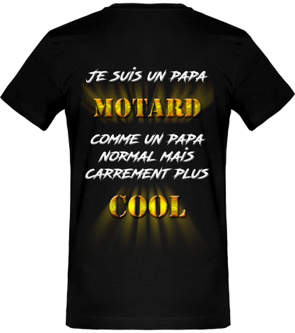 T-shirt homme Je suis un papa motard