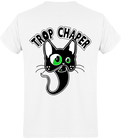 T SHIRT TROP CHAPER BLACK WHITE