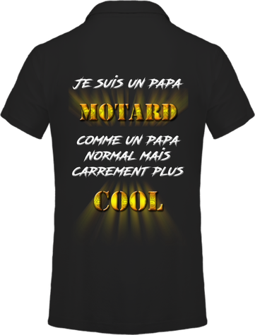 Polo homme papa motard
