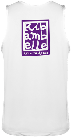 Débardeur homme Ribambelle blanc-violet
