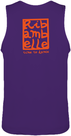 Débardeur homme Ribambelle violet-rouge