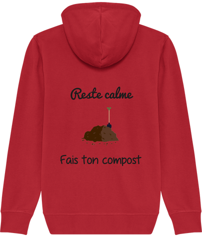 Sweat-shirt zippé Reste calme, fais ton compost