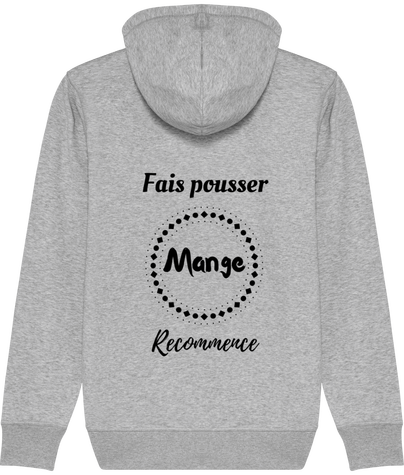 Sweat-shirt zippé Fais pousser, mange, recommence