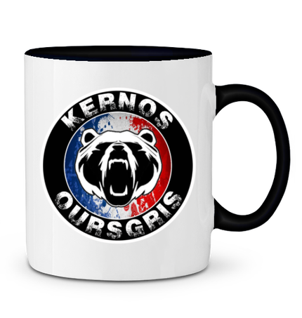 Mug bicolore Kernos Oursgris patriote